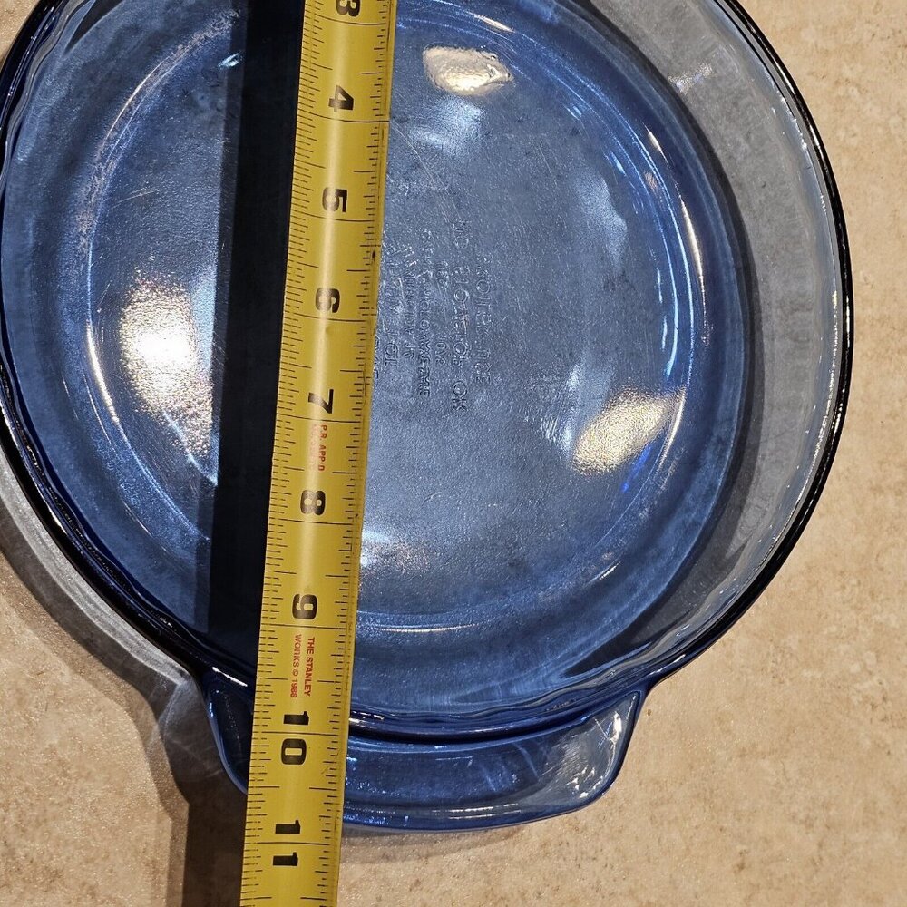Anchor Hocking Cobalt Blue Pie Plate 9" cobalt Presence bakeware dish 1qt - Picture 7 of 12